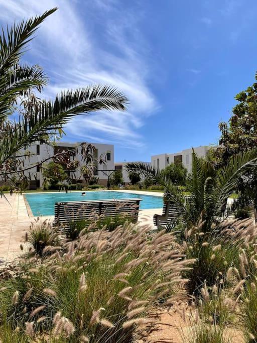 Luxurious Golf & Sea View Beach Apartment With Pool Access - Tamourrit, Taghazout Bay Exterior foto