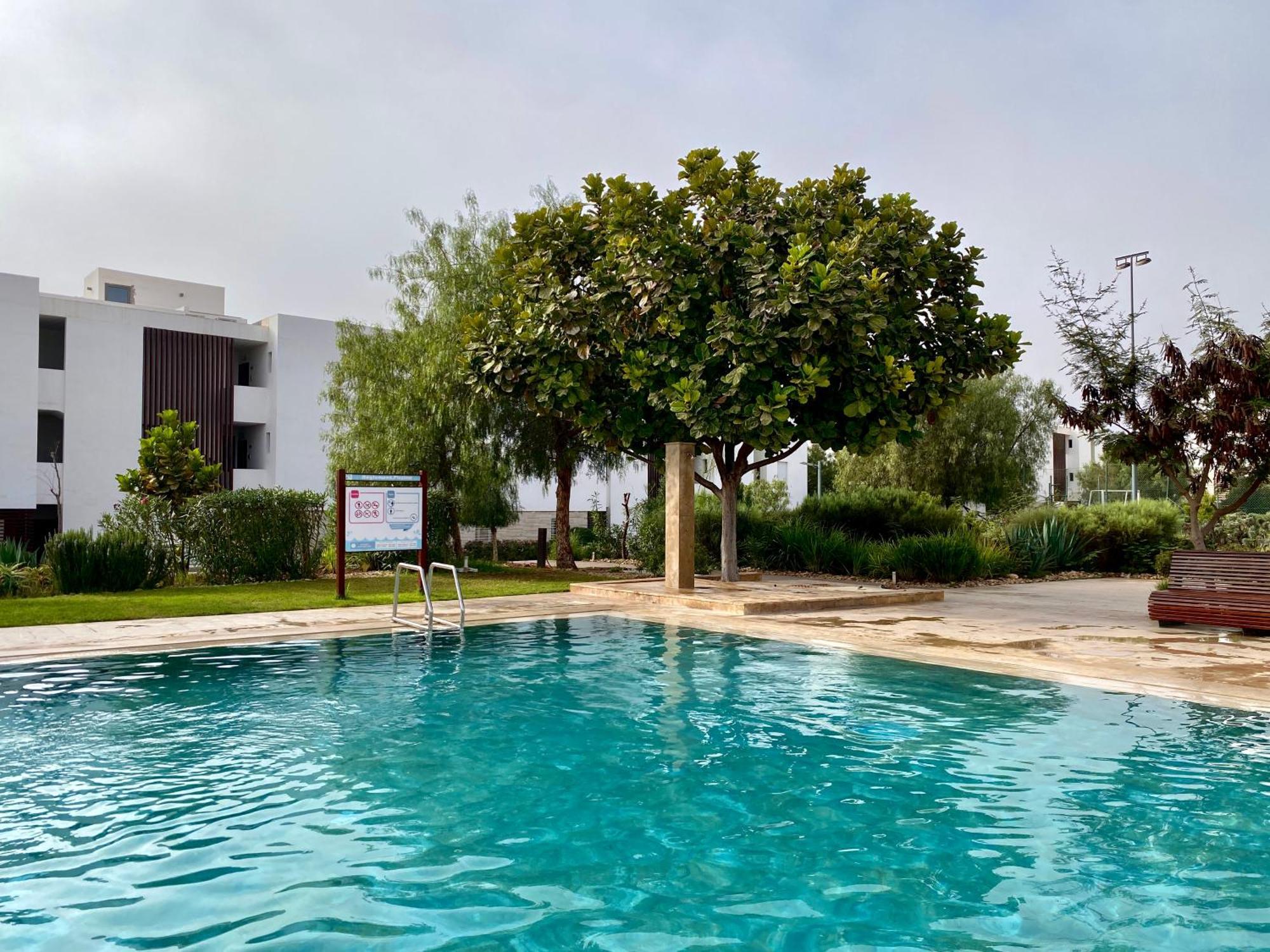 Luxurious Golf & Sea View Beach Apartment With Pool Access - Tamourrit, Taghazout Bay Exterior foto
